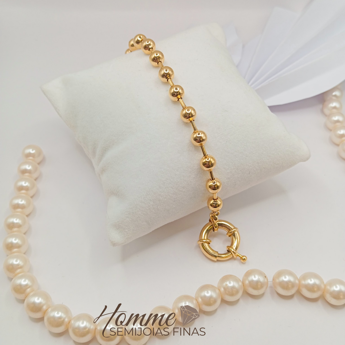 Pulseira Elos Ovais Folheada a Ouro 18K