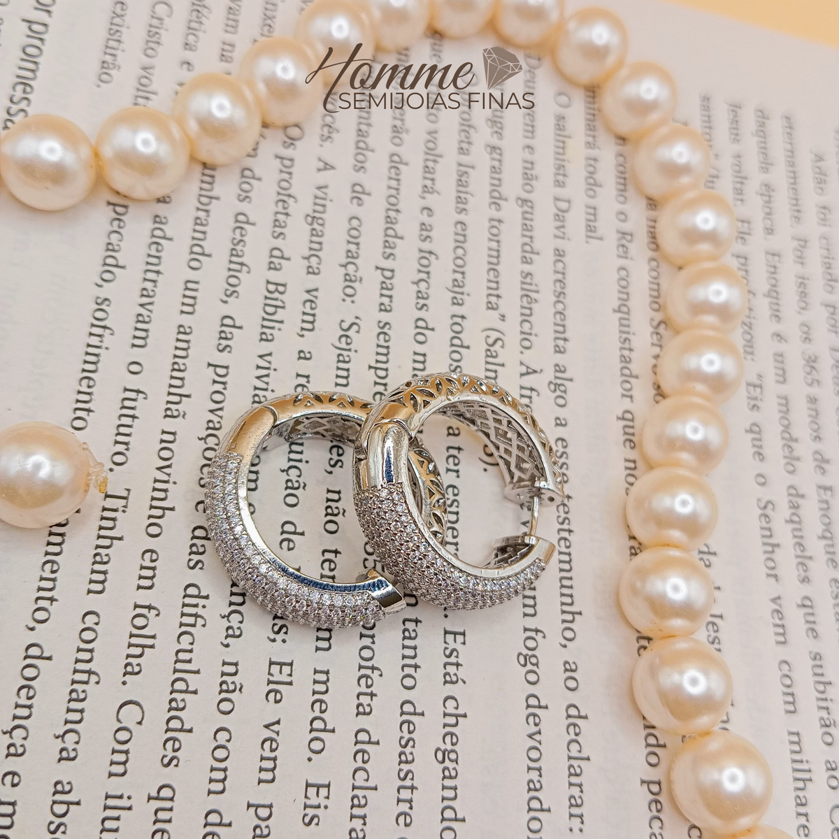 Brinco Argola Cravejada – Prata Legítima 925