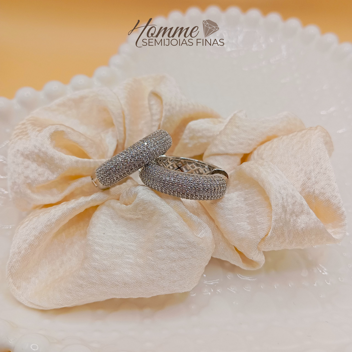 Brinco Argola Cravejada – Prata Legítima 925