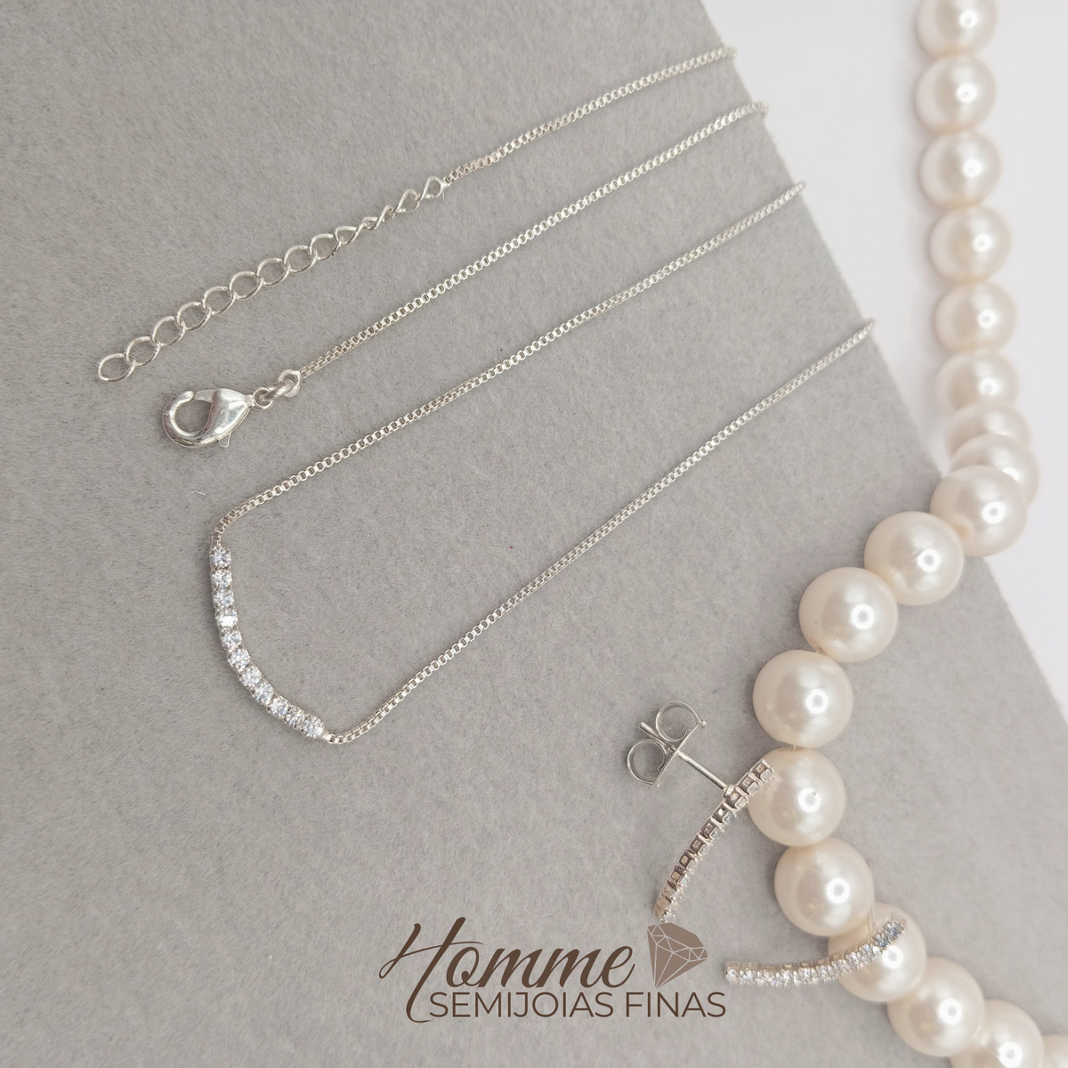 Conjunto Elegância Cristal – Prata Leve