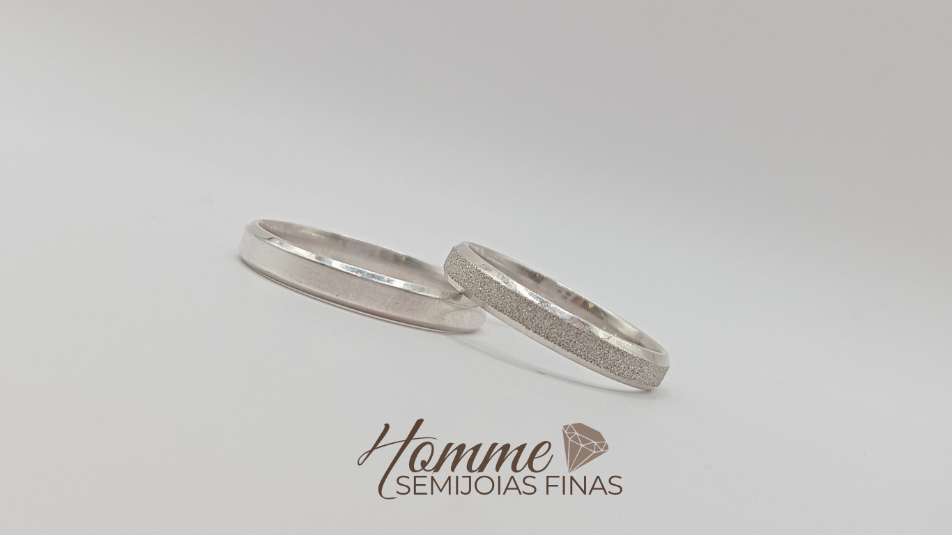 Alianças Prata 925 Chanfradas (unidade)