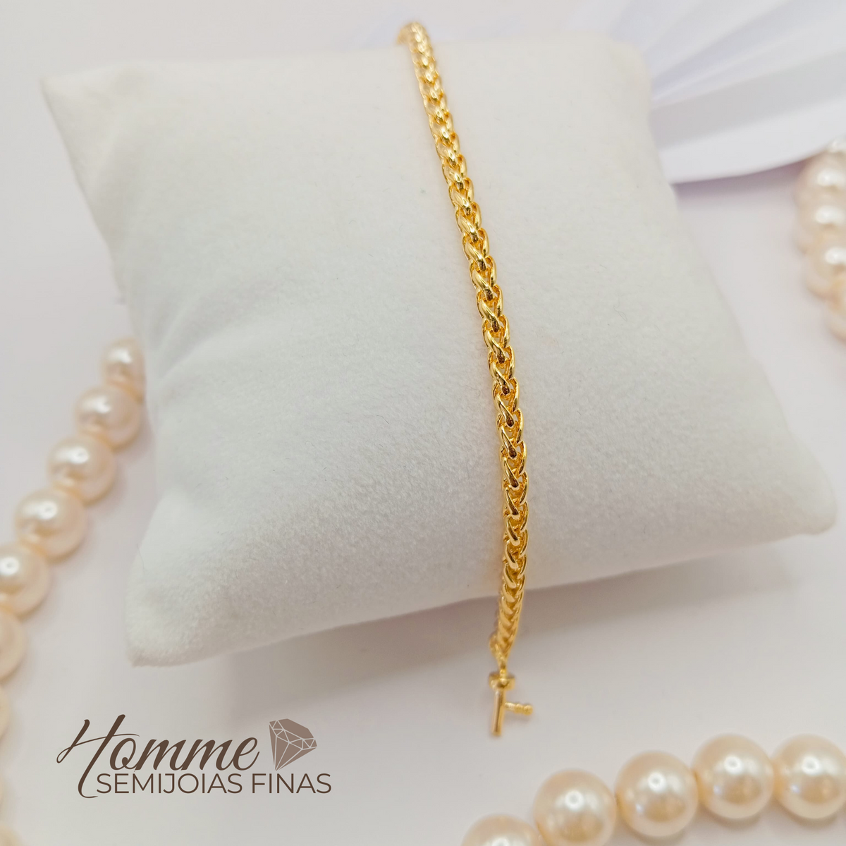 Pulseira Elo Torcido Dourada