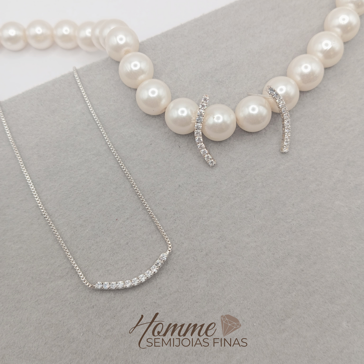 Conjunto Elegância Cristal – Prata Leve