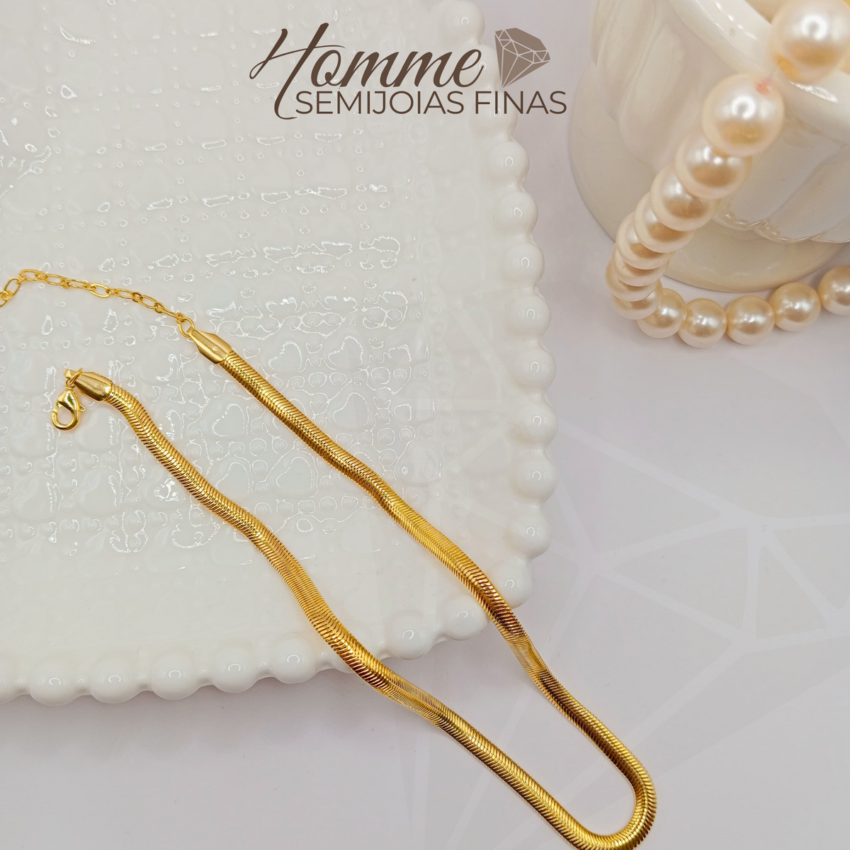 Colar Snack – Folheado a Ouro 18k e Hipoalergênico