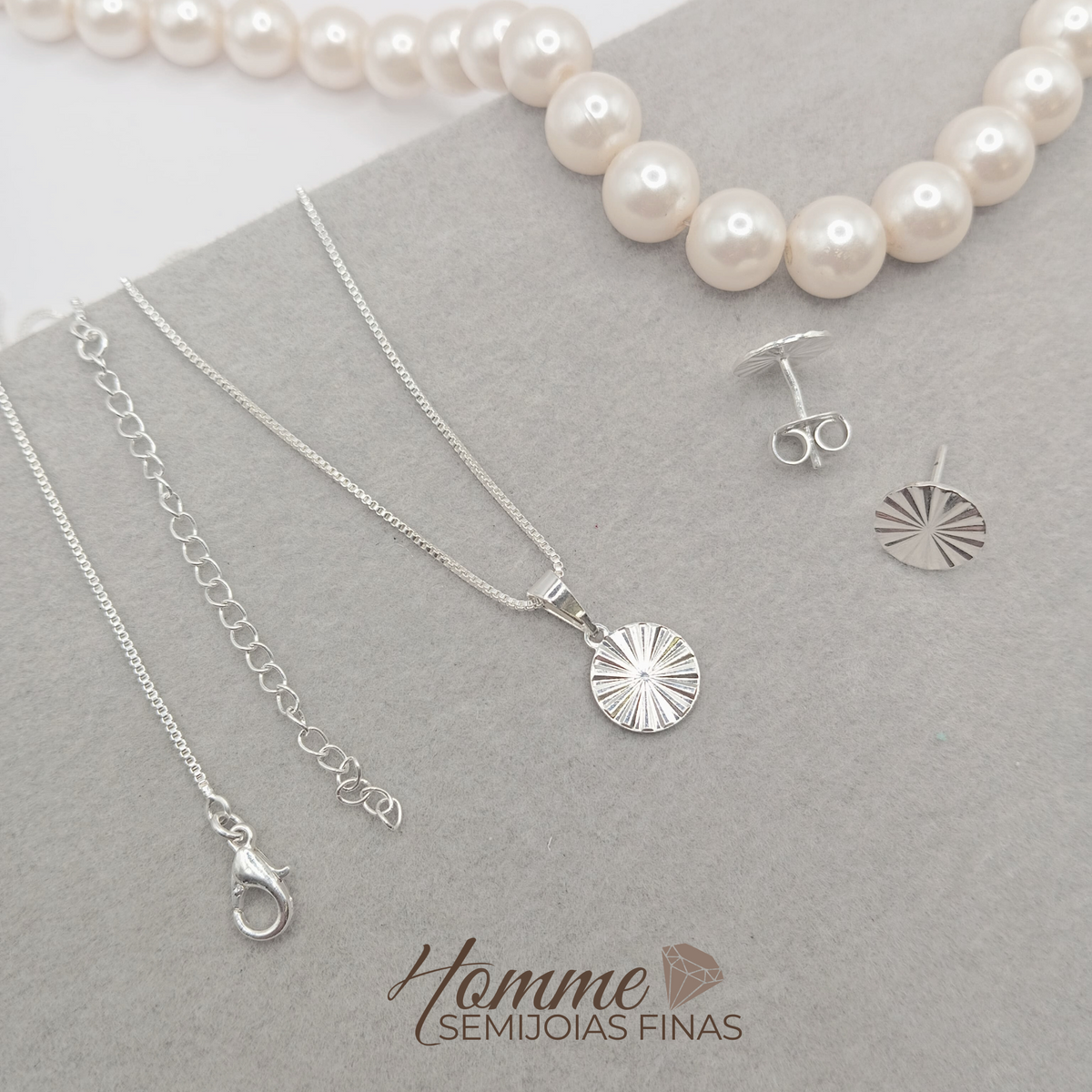 Conjunto Raio de Luz – Prata Leve