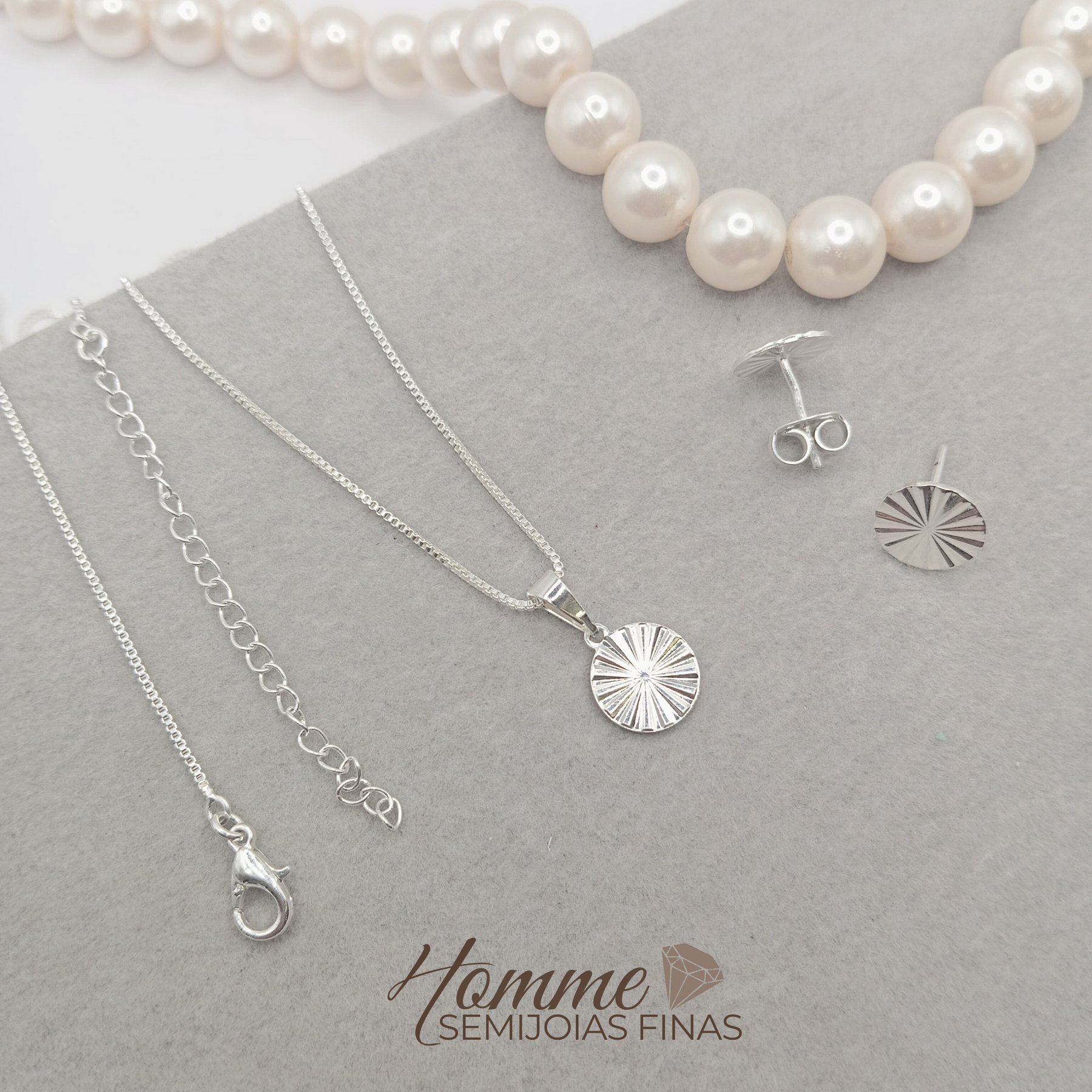 Conjunto Raio de Luz – Prata Leve