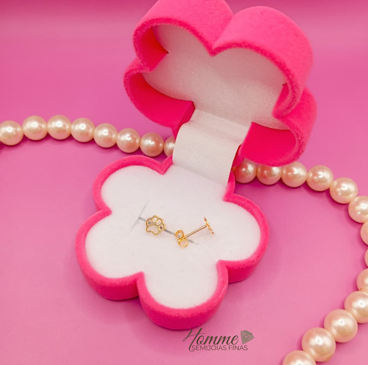 Brinco Infantil patinha folheado a ouro 18K