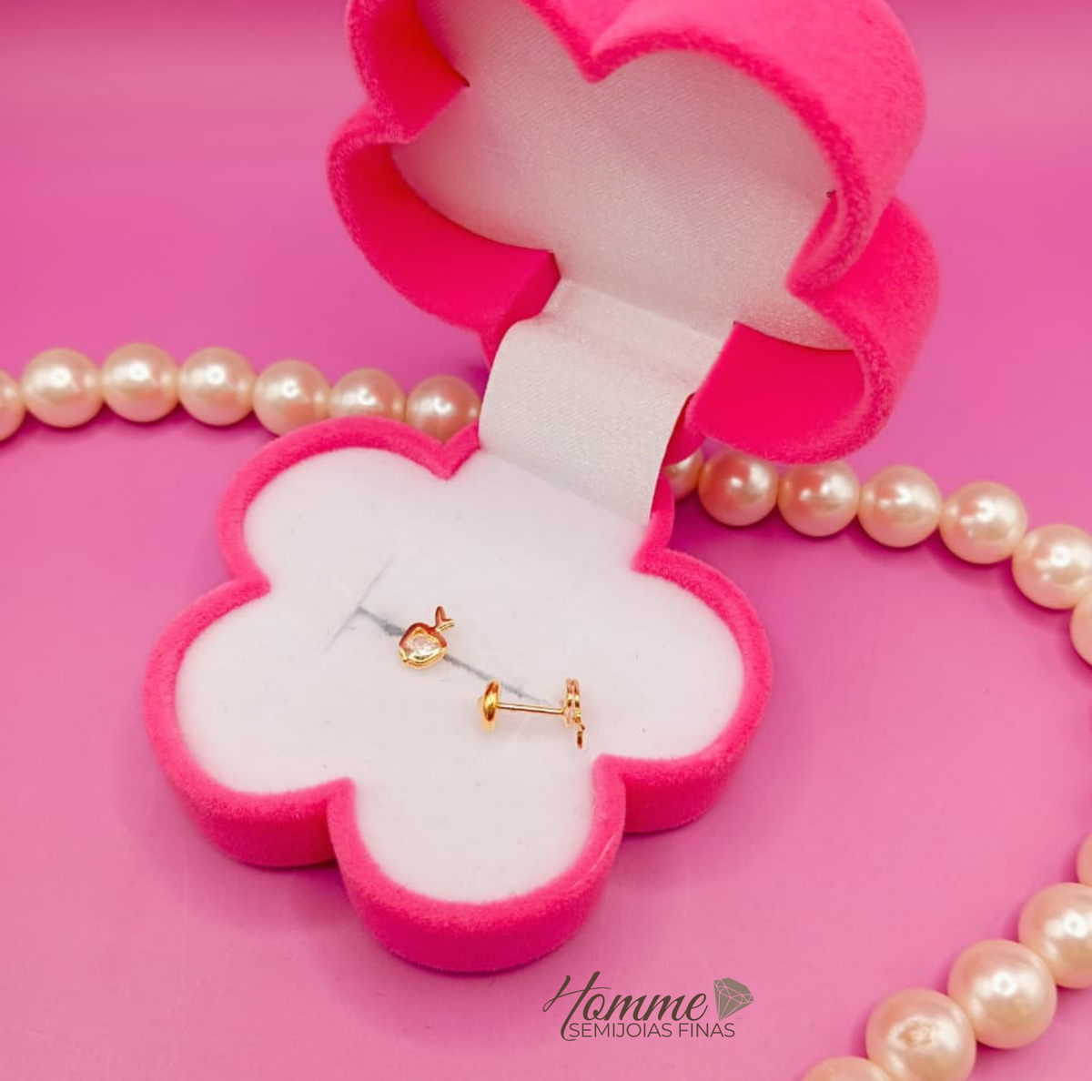 Brinco Infantil Melancia folheado a ouro 18 K