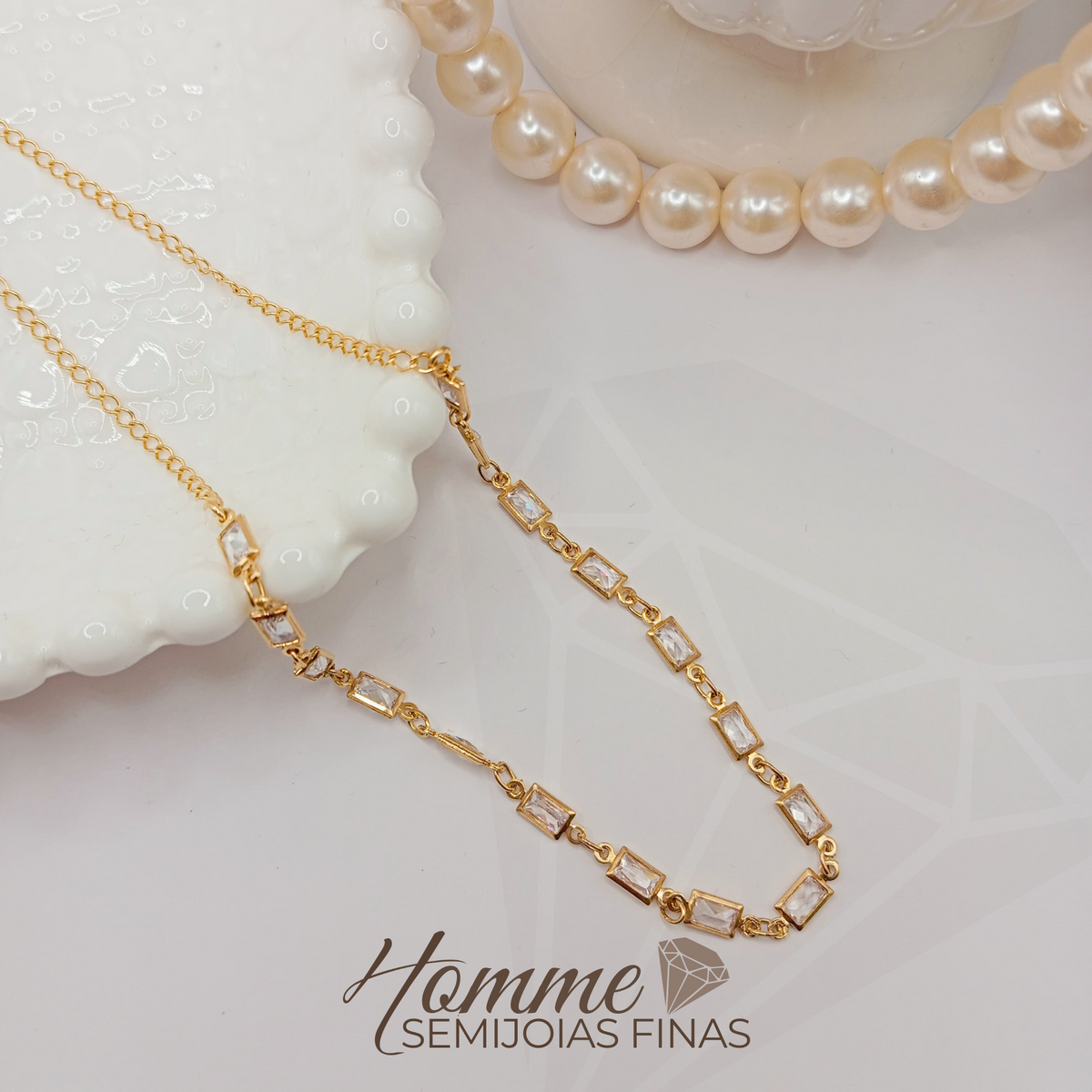 Colar Pedras Retangulares