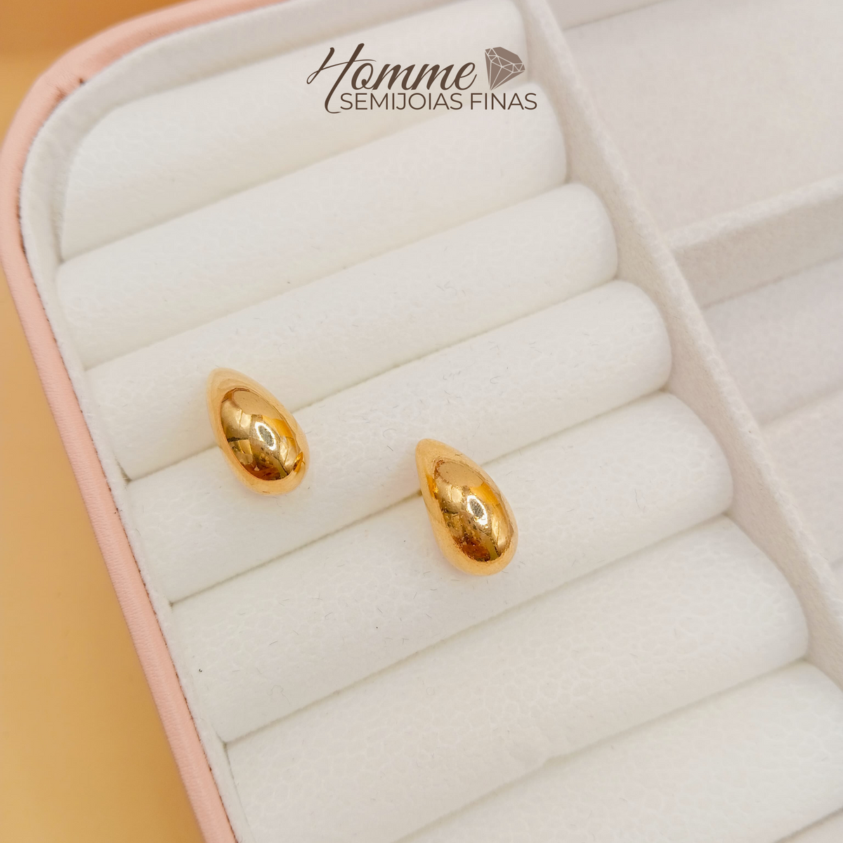 Brinco Gota – Folheado a Ouro 18k