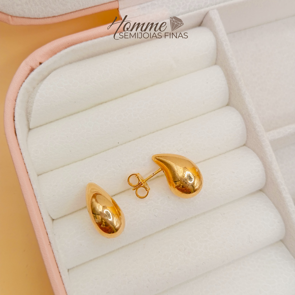 Brinco Gota – Folheado a Ouro 18k