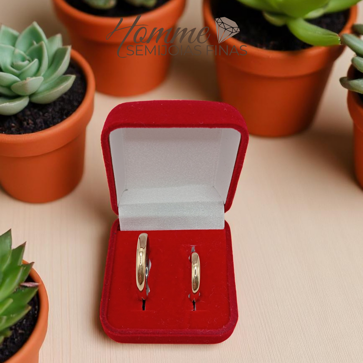 Aliança em Aço Revestida em Ouro 10k(unidade) (2mm)