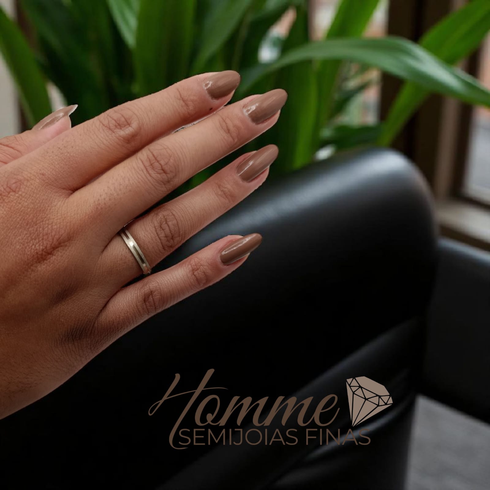 Aliança em prata 925- Diamantada com Friso Liso (unidade)