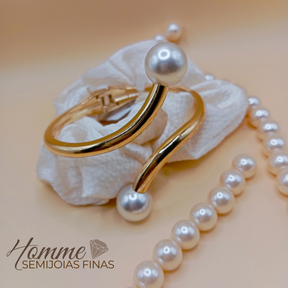 Bracelete Pérola Dourado – Sofisticação e Estilo