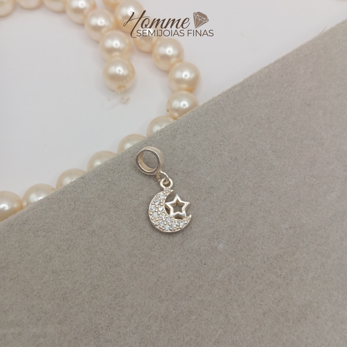 Berloque Lua e Estrela – Prata Legítima 925
