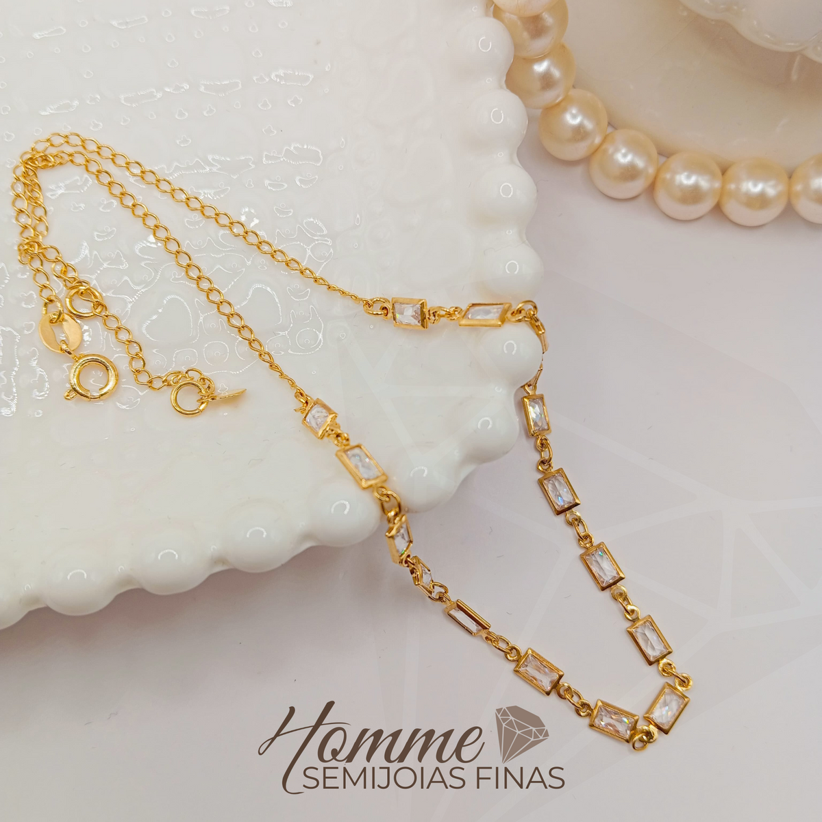 Colar Pedras Retangulares