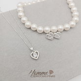 Conjunto Coração em Prata 925 com Pérolas – Romance e Elegância
