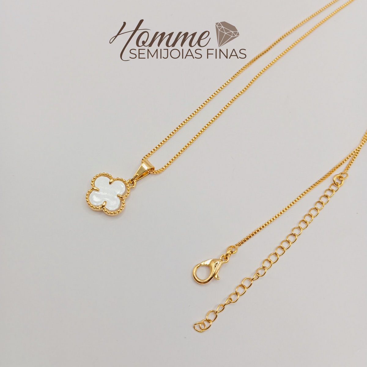 Colar Trevo – Folheado a Ouro 18k e Hipoalergênico